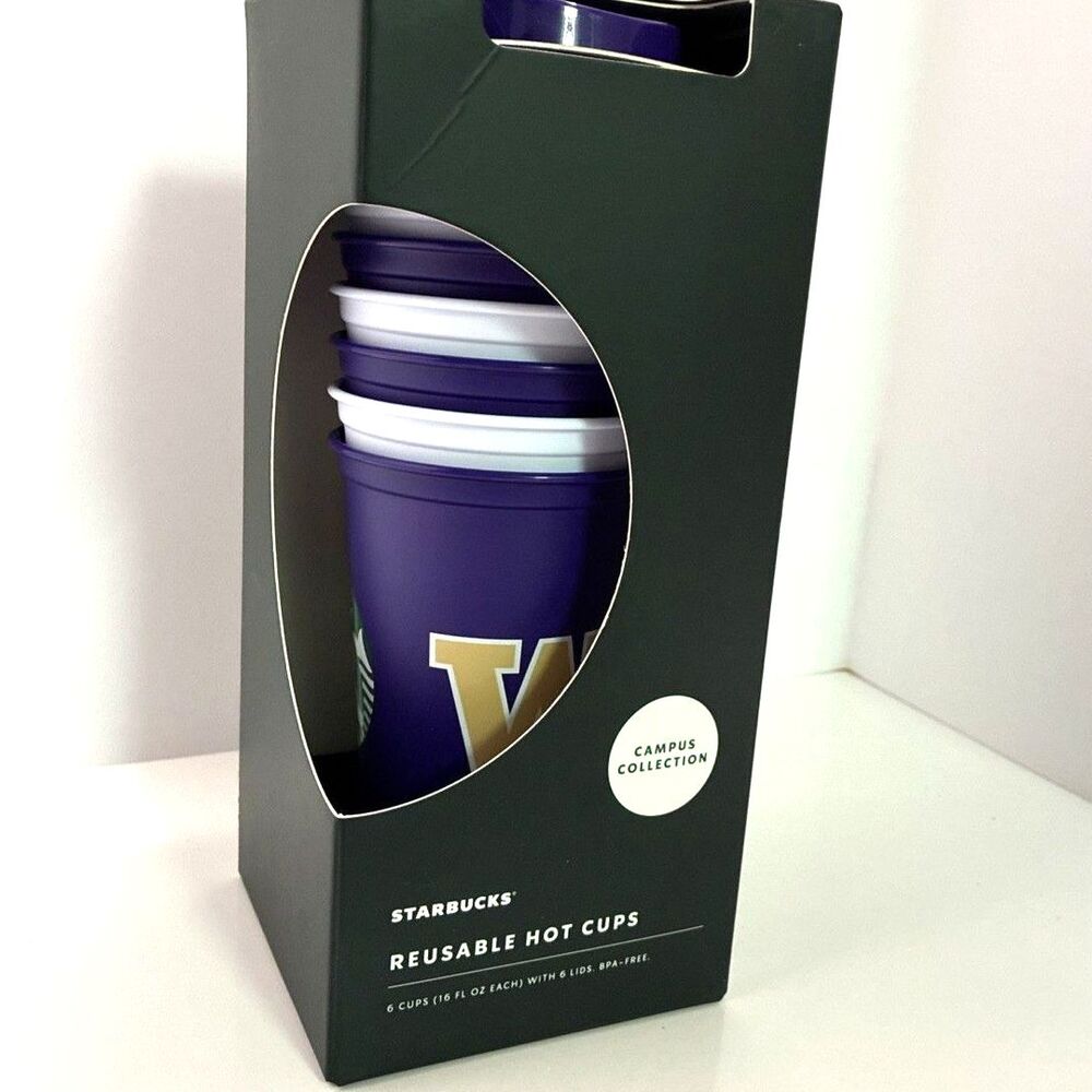 Starbucks Campus Collection Reusable Cold Cups 24oz Set With Lids And Straws